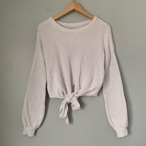 Hollister Tie Front Knit Sweater